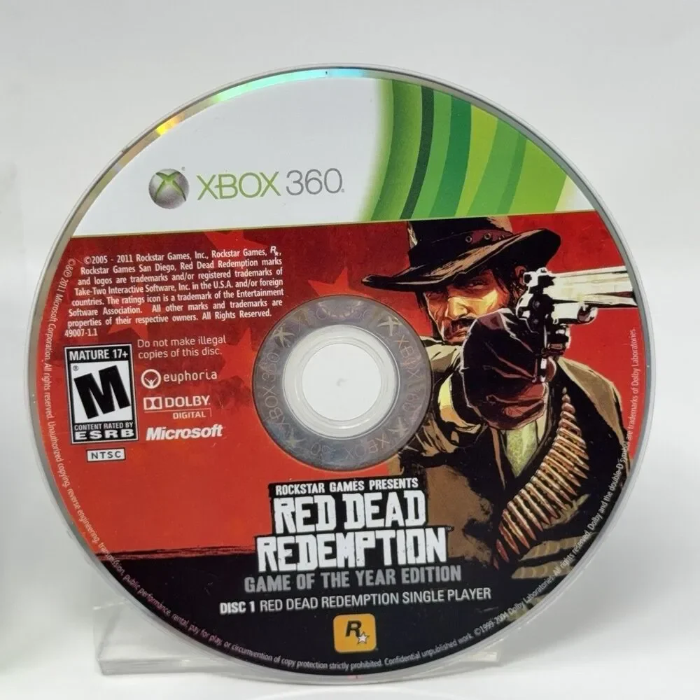 Red Dead Redemption Game of the Year Xbox 360 No Manual Refurbished Tested